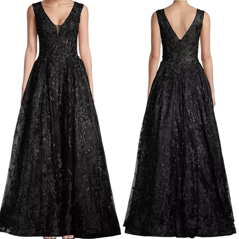 Mac Duggal Beaded Tulle Ball Gown